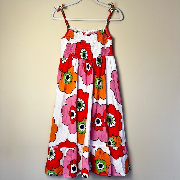 Mini Boden Sleeveless Casual Summer Dress w Flowers Poppies - Picture 4 of 8